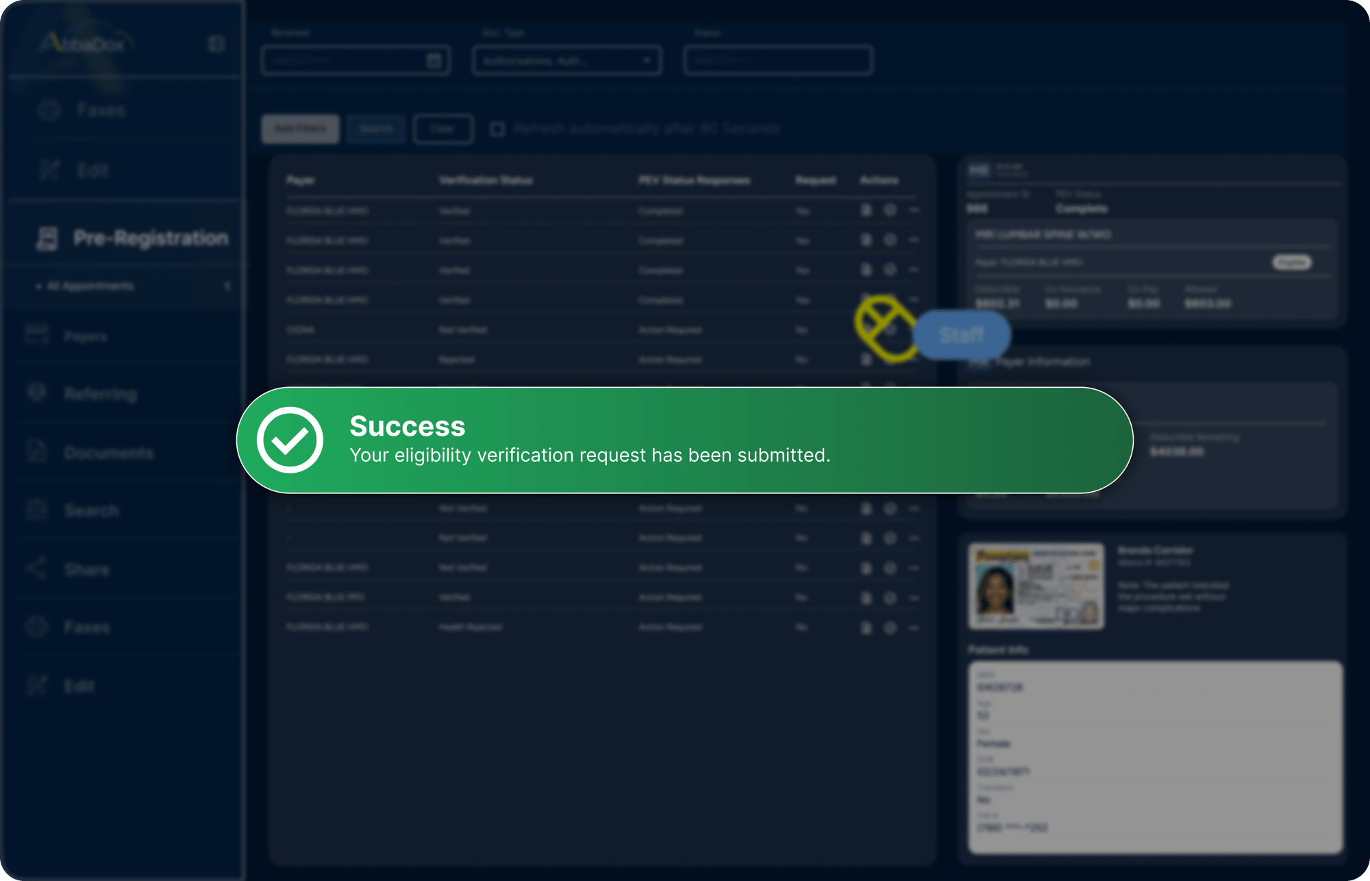 One click eligibility